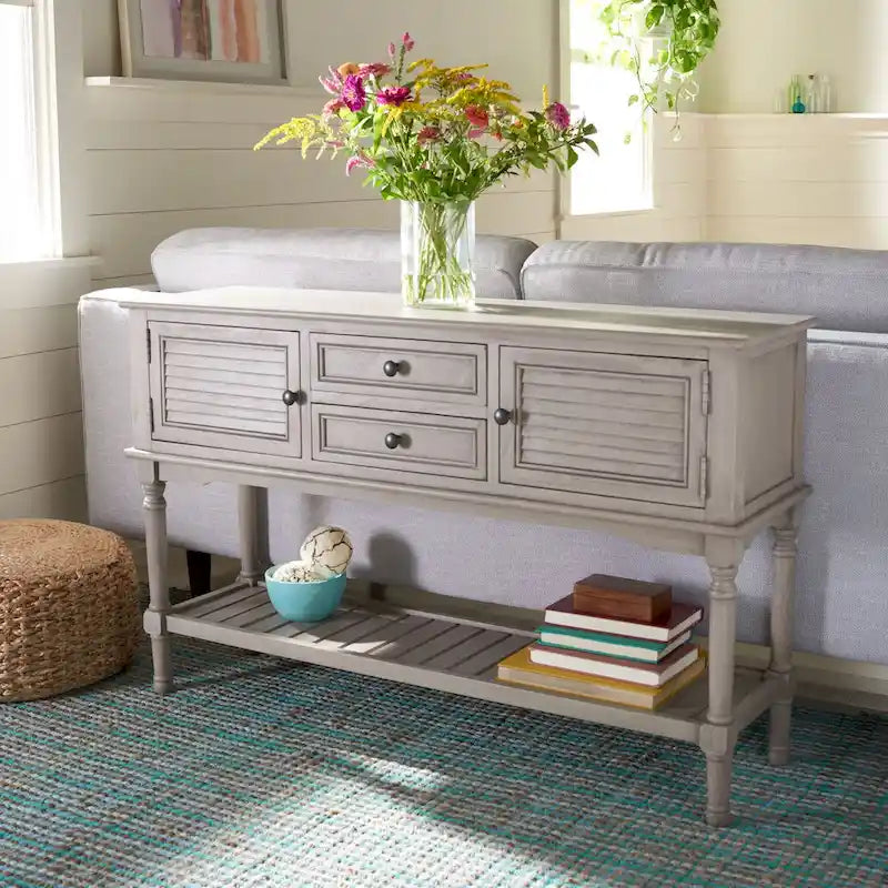 2-Drawer 2 Door Console Table - 47.3 W x 13 L x 29.5 H - 47Wx13Dx30H