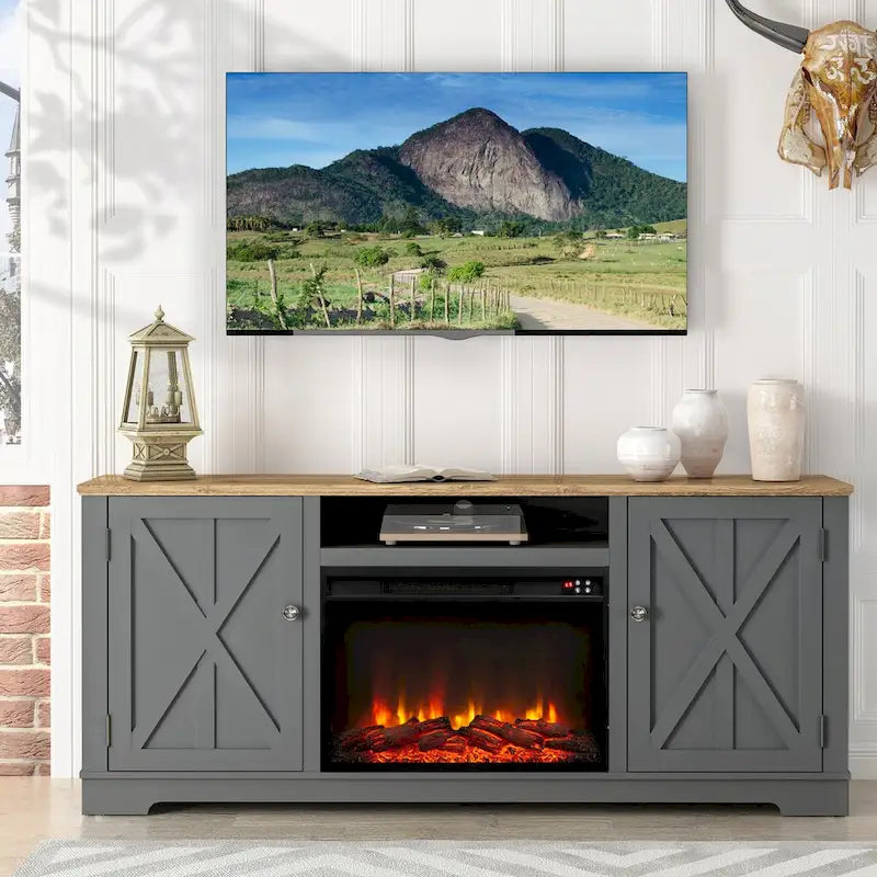 70 Farmhouse TV Stand Console for TVs up to 75 inch - 70 in Width