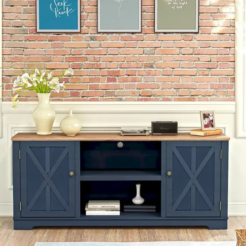 70 Farmhouse TV Stand Console for TVs up to 75 inch - 70 in Width