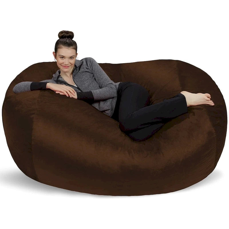 6-foot Bean Bag Lounger Large Memory Foam Bag Chair Lounger
