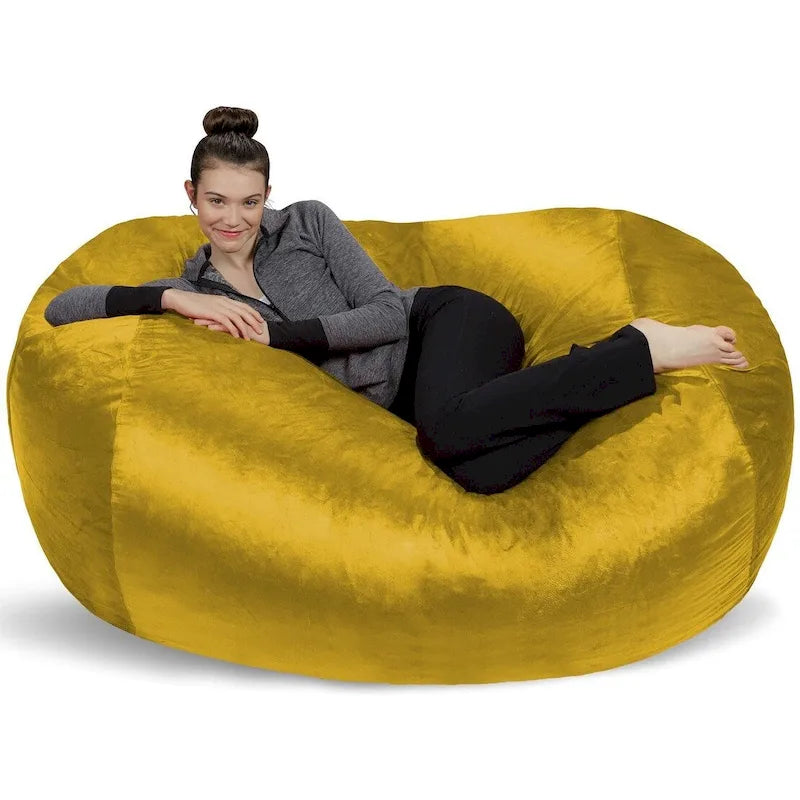 6-foot Bean Bag Lounger Large Memory Foam Bag Chair Lounger
