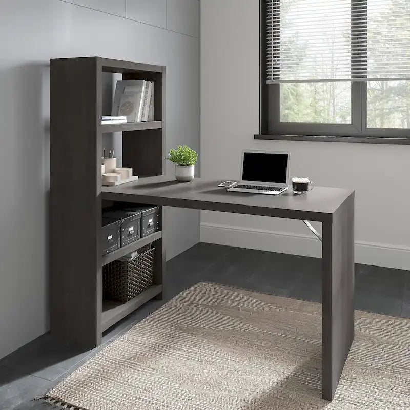 56W Bookcase Desk by